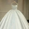 Exquisite Wedding Dresses For Women 2022 Bride Satin Ball Gown Strapless Wedding Suits For Women Beading MNM01 Vestido De Novia - Image 3